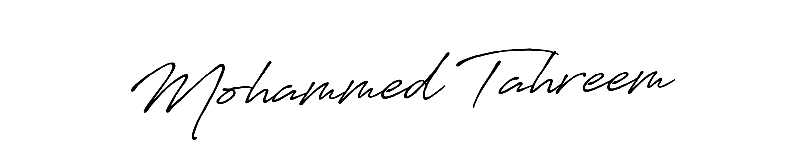 How to make Mohammed Tahreem signature? Antro_Vectra_Bolder is a professional autograph style. Create handwritten signature for Mohammed Tahreem name. Mohammed Tahreem signature style 7 images and pictures png