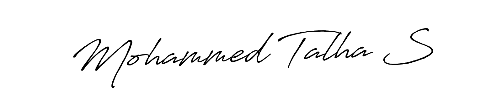 Make a beautiful signature design for name Mohammed Talha S. With this signature (Antro_Vectra_Bolder) style, you can create a handwritten signature for free. Mohammed Talha S signature style 7 images and pictures png