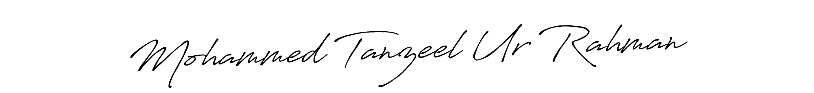 Make a beautiful signature design for name Mohammed Tanzeel Ur Rahman. With this signature (Antro_Vectra_Bolder) style, you can create a handwritten signature for free. Mohammed Tanzeel Ur Rahman signature style 7 images and pictures png