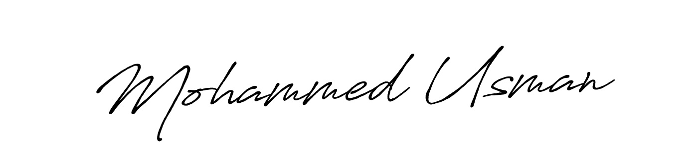 Use a signature maker to create a handwritten signature online. With this signature software, you can design (Antro_Vectra_Bolder) your own signature for name Mohammed Usman. Mohammed Usman signature style 7 images and pictures png