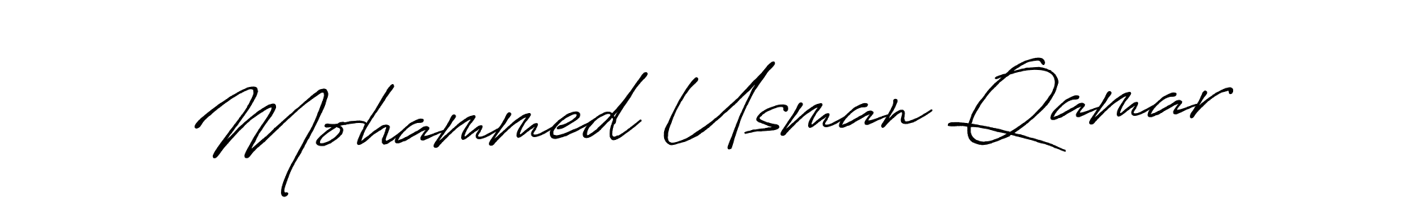 Antro_Vectra_Bolder is a professional signature style that is perfect for those who want to add a touch of class to their signature. It is also a great choice for those who want to make their signature more unique. Get Mohammed Usman Qamar name to fancy signature for free. Mohammed Usman Qamar signature style 7 images and pictures png