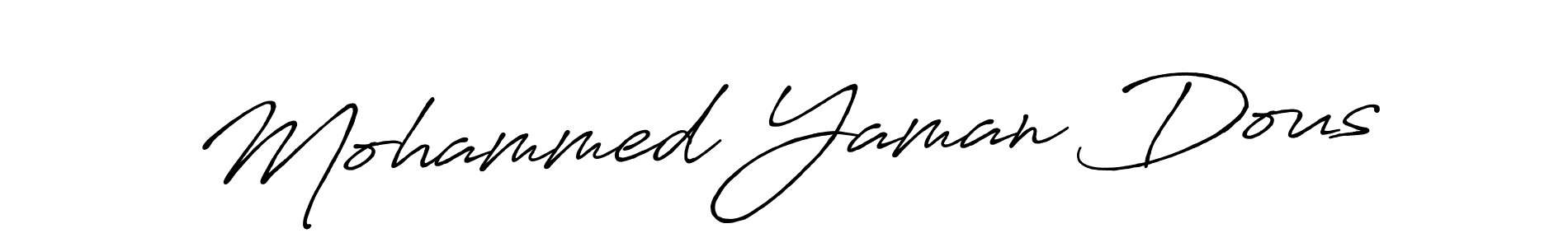 Design your own signature with our free online signature maker. With this signature software, you can create a handwritten (Antro_Vectra_Bolder) signature for name Mohammed Yaman Dous. Mohammed Yaman Dous signature style 7 images and pictures png