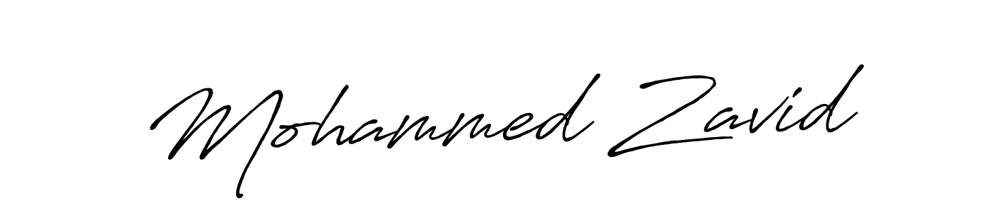 How to make Mohammed Zavid name signature. Use Antro_Vectra_Bolder style for creating short signs online. This is the latest handwritten sign. Mohammed Zavid signature style 7 images and pictures png