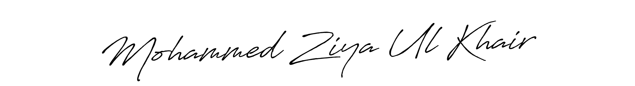 Design your own signature with our free online signature maker. With this signature software, you can create a handwritten (Antro_Vectra_Bolder) signature for name Mohammed Ziya Ul Khair. Mohammed Ziya Ul Khair signature style 7 images and pictures png