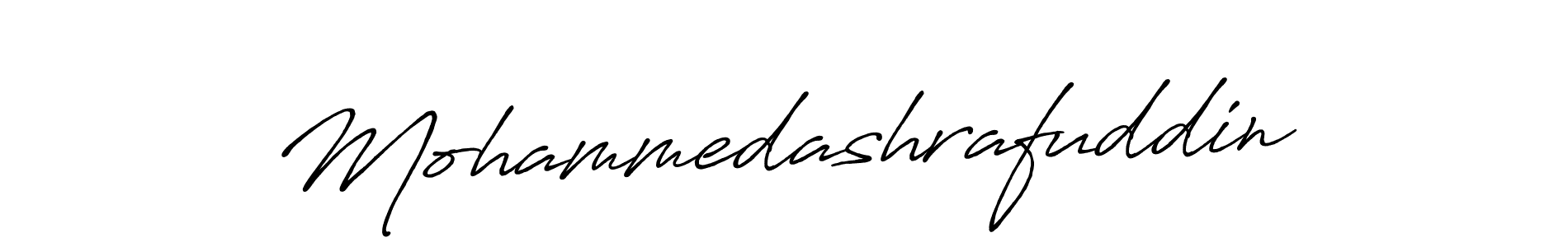 Use a signature maker to create a handwritten signature online. With this signature software, you can design (Antro_Vectra_Bolder) your own signature for name Mohammedashrafuddin. Mohammedashrafuddin signature style 7 images and pictures png