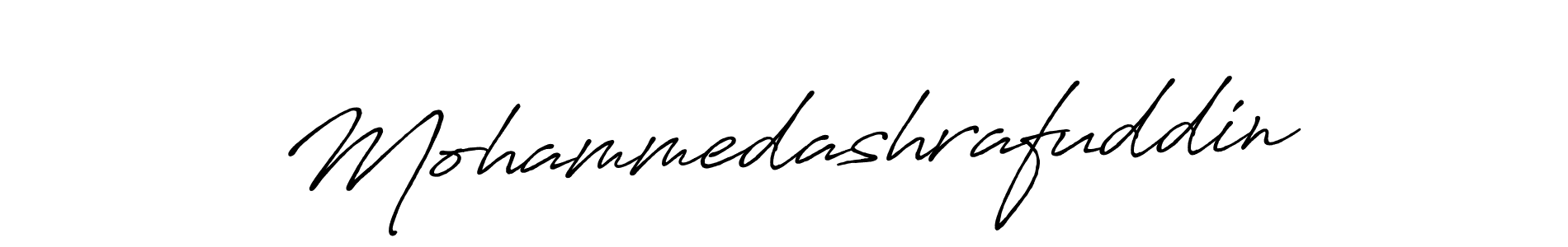 Use a signature maker to create a handwritten signature online. With this signature software, you can design (Antro_Vectra_Bolder) your own signature for name Mohammedashrafuddin. Mohammedashrafuddin signature style 7 images and pictures png