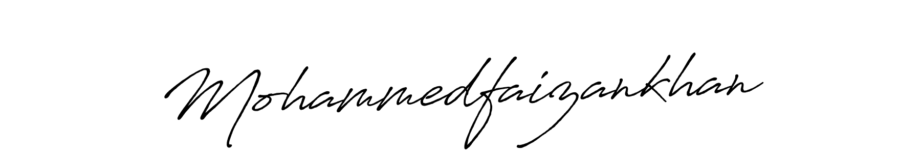 Create a beautiful signature design for name Mohammedfaizankhan. With this signature (Antro_Vectra_Bolder) fonts, you can make a handwritten signature for free. Mohammedfaizankhan signature style 7 images and pictures png