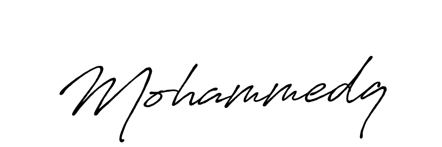 Use a signature maker to create a handwritten signature online. With this signature software, you can design (Antro_Vectra_Bolder) your own signature for name Mohammedq. Mohammedq signature style 7 images and pictures png