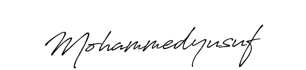 Create a beautiful signature design for name Mohammedyusuf. With this signature (Antro_Vectra_Bolder) fonts, you can make a handwritten signature for free. Mohammedyusuf signature style 7 images and pictures png