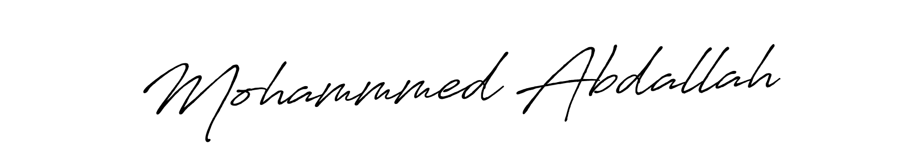 Also we have Mohammmed Abdallah name is the best signature style. Create professional handwritten signature collection using Antro_Vectra_Bolder autograph style. Mohammmed Abdallah signature style 7 images and pictures png