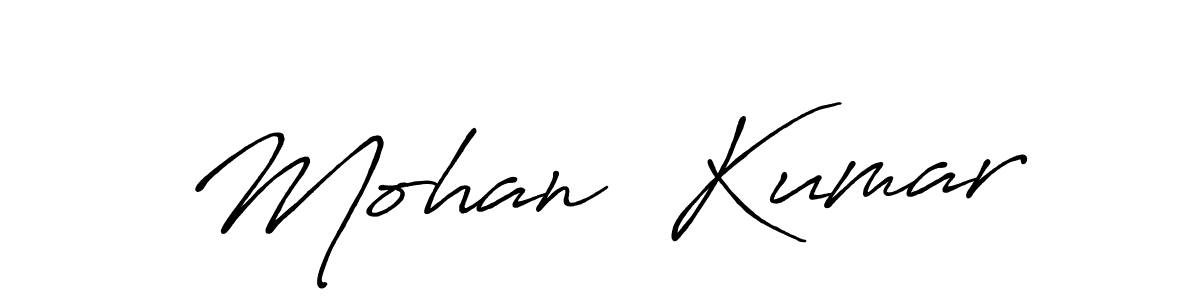 Create a beautiful signature design for name Mohan  Kumar. With this signature (Antro_Vectra_Bolder) fonts, you can make a handwritten signature for free. Mohan  Kumar signature style 7 images and pictures png