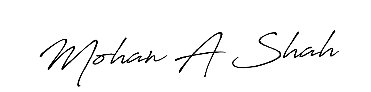 Make a beautiful signature design for name Mohan A Shah. Use this online signature maker to create a handwritten signature for free. Mohan A Shah signature style 7 images and pictures png