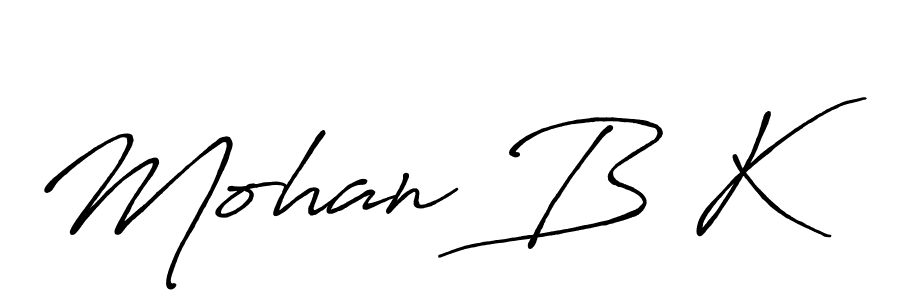 How to make Mohan B K signature? Antro_Vectra_Bolder is a professional autograph style. Create handwritten signature for Mohan B K name. Mohan B K signature style 7 images and pictures png