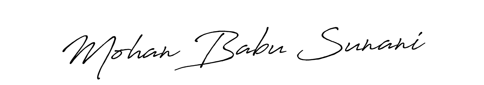 It looks lik you need a new signature style for name Mohan Babu Sunani. Design unique handwritten (Antro_Vectra_Bolder) signature with our free signature maker in just a few clicks. Mohan Babu Sunani signature style 7 images and pictures png