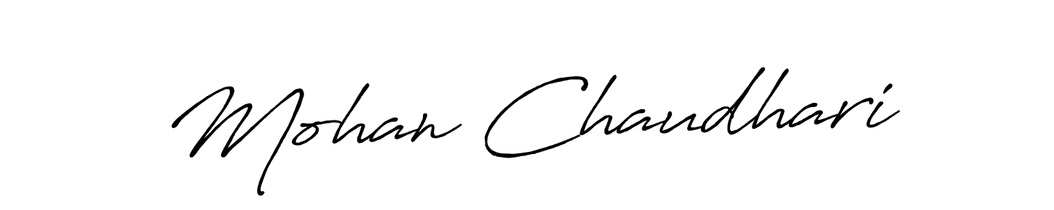 Also we have Mohan Chaudhari name is the best signature style. Create professional handwritten signature collection using Antro_Vectra_Bolder autograph style. Mohan Chaudhari signature style 7 images and pictures png
