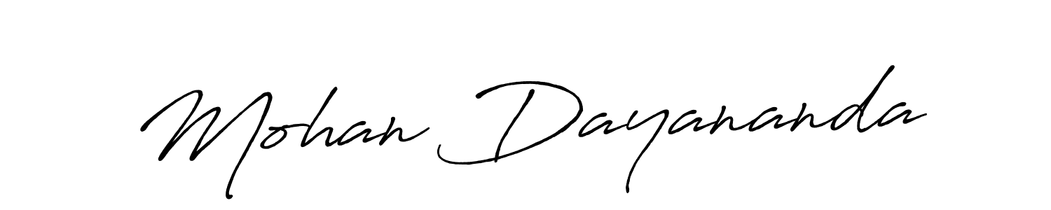 The best way (Antro_Vectra_Bolder) to make a short signature is to pick only two or three words in your name. The name Mohan Dayananda include a total of six letters. For converting this name. Mohan Dayananda signature style 7 images and pictures png