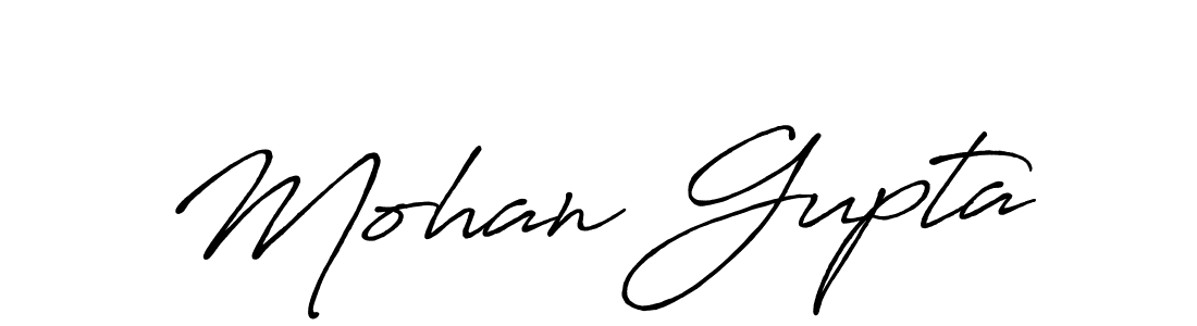 How to make Mohan Gupta name signature. Use Antro_Vectra_Bolder style for creating short signs online. This is the latest handwritten sign. Mohan Gupta signature style 7 images and pictures png