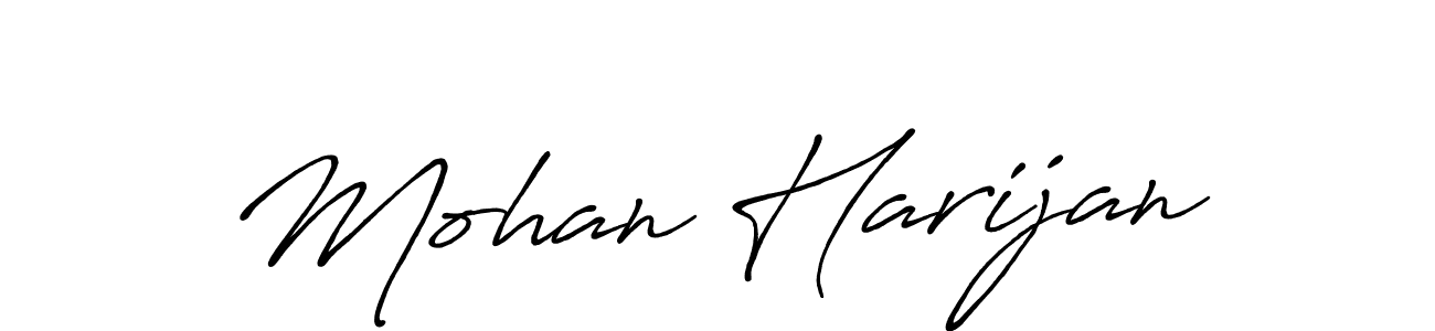 Make a beautiful signature design for name Mohan Harijan. With this signature (Antro_Vectra_Bolder) style, you can create a handwritten signature for free. Mohan Harijan signature style 7 images and pictures png