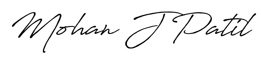 Generate high-definition signature styles for Mohan J Patil. The Antro_Vectra_Bolder typeface ensures crisp legibility and sophisticated design. Mohan J Patil signature style 7 images and pictures png