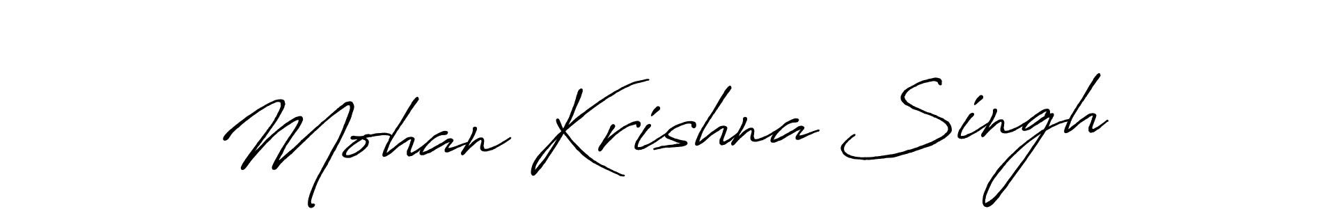 Make a beautiful signature design for name Mohan Krishna Singh. With this signature (Antro_Vectra_Bolder) style, you can create a handwritten signature for free. Mohan Krishna Singh signature style 7 images and pictures png