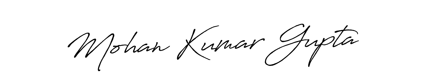 Make a beautiful signature design for name Mohan Kumar Gupta. With this signature (Antro_Vectra_Bolder) style, you can create a handwritten signature for free. Mohan Kumar Gupta signature style 7 images and pictures png