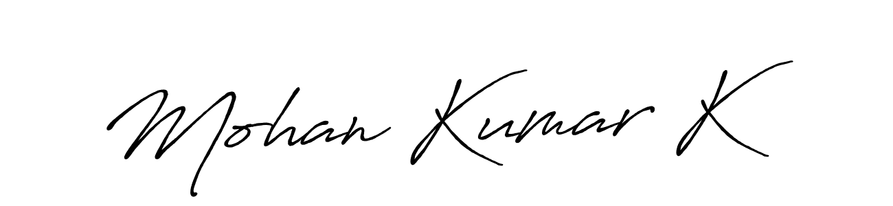 You can use this online signature creator to create a handwritten signature for the name Mohan Kumar K. This is the best online autograph maker. Mohan Kumar K signature style 7 images and pictures png