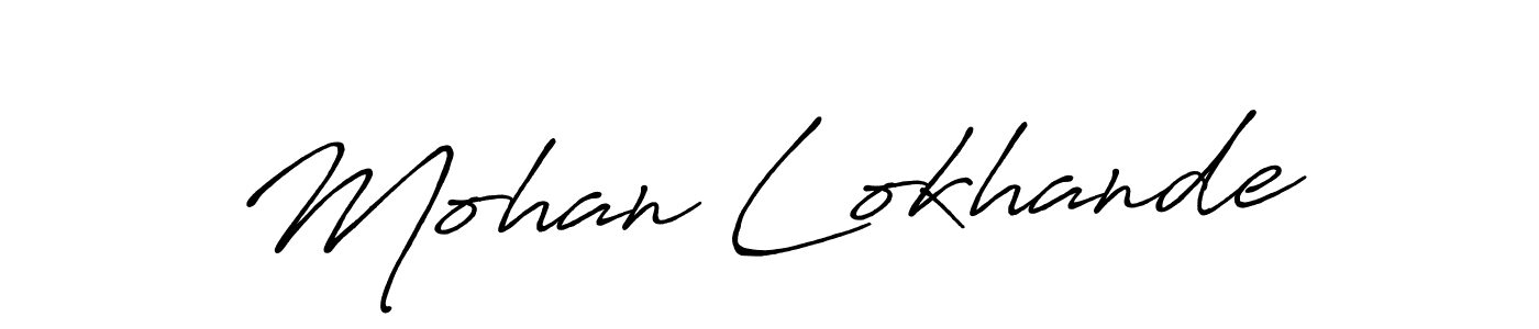Use a signature maker to create a handwritten signature online. With this signature software, you can design (Antro_Vectra_Bolder) your own signature for name Mohan Lokhande. Mohan Lokhande signature style 7 images and pictures png