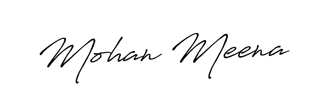 Create a beautiful signature design for name Mohan Meena. With this signature (Antro_Vectra_Bolder) fonts, you can make a handwritten signature for free. Mohan Meena signature style 7 images and pictures png