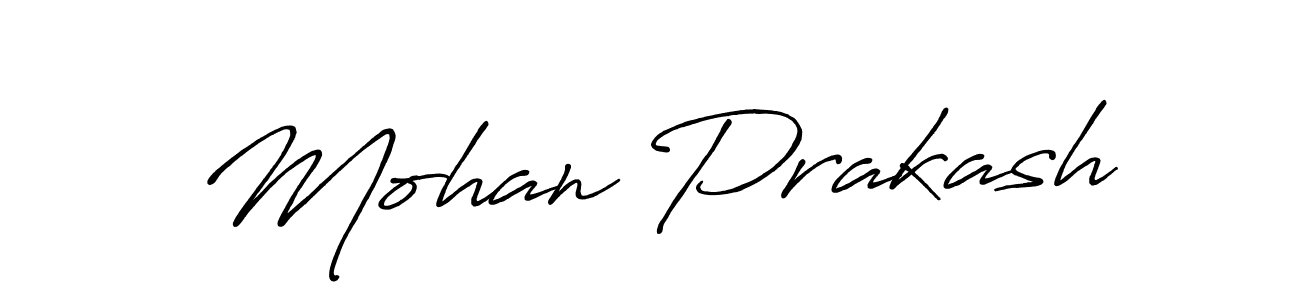 How to make Mohan Prakash name signature. Use Antro_Vectra_Bolder style for creating short signs online. This is the latest handwritten sign. Mohan Prakash signature style 7 images and pictures png