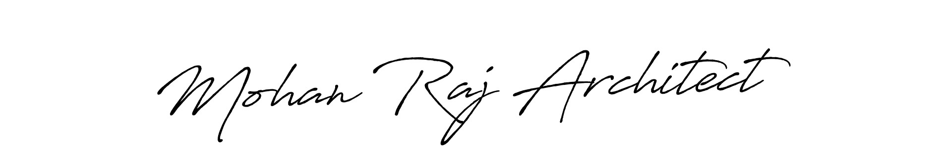 Make a beautiful signature design for name Mohan Raj Architect. With this signature (Antro_Vectra_Bolder) style, you can create a handwritten signature for free. Mohan Raj Architect signature style 7 images and pictures png