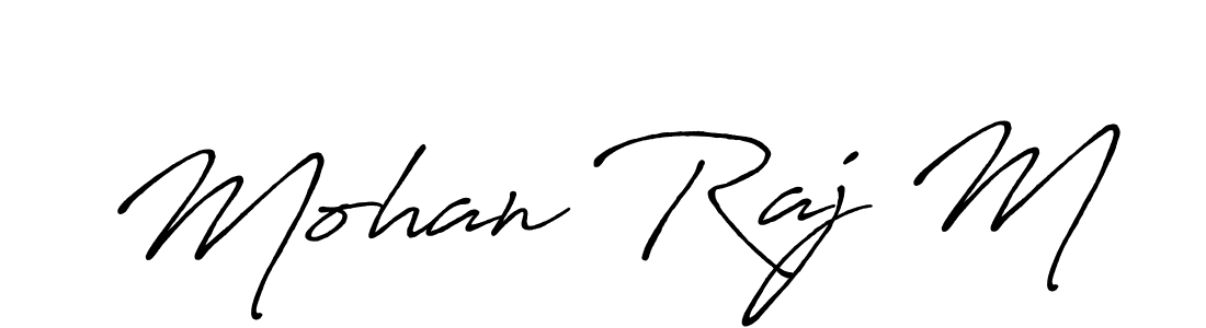 Also we have Mohan Raj M name is the best signature style. Create professional handwritten signature collection using Antro_Vectra_Bolder autograph style. Mohan Raj M signature style 7 images and pictures png