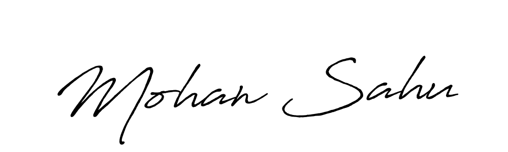 Use a signature maker to create a handwritten signature online. With this signature software, you can design (Antro_Vectra_Bolder) your own signature for name Mohan Sahu. Mohan Sahu signature style 7 images and pictures png