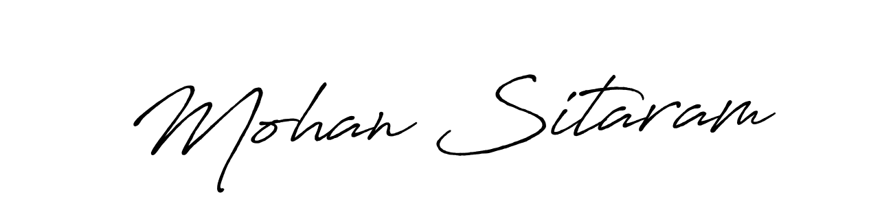 How to make Mohan Sitaram name signature. Use Antro_Vectra_Bolder style for creating short signs online. This is the latest handwritten sign. Mohan Sitaram signature style 7 images and pictures png