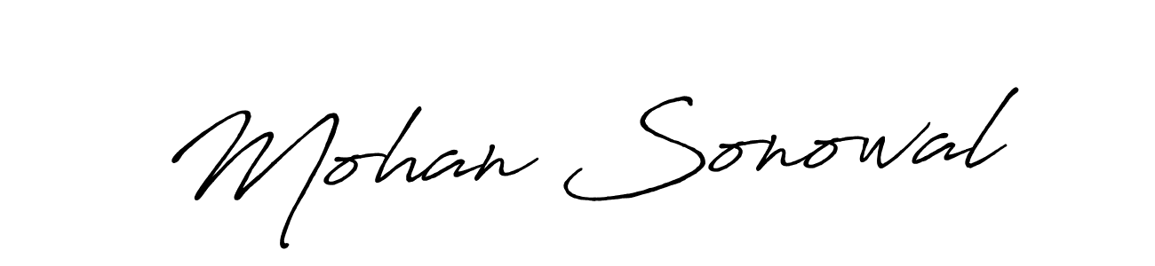 Mohan Sonowal stylish signature style. Best Handwritten Sign (Antro_Vectra_Bolder) for my name. Handwritten Signature Collection Ideas for my name Mohan Sonowal. Mohan Sonowal signature style 7 images and pictures png