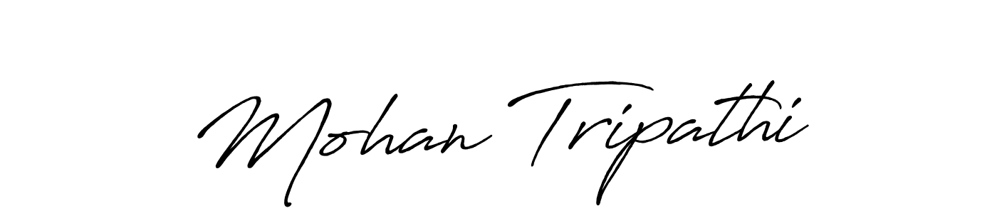 How to make Mohan Tripathi name signature. Use Antro_Vectra_Bolder style for creating short signs online. This is the latest handwritten sign. Mohan Tripathi signature style 7 images and pictures png