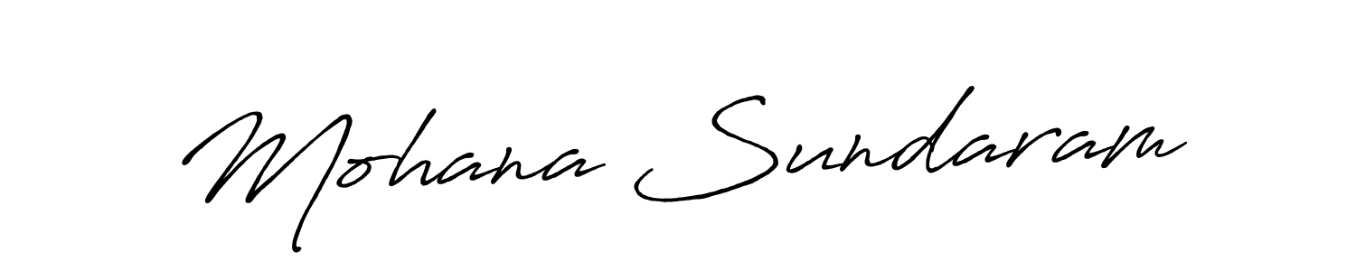 Use a signature maker to create a handwritten signature online. With this signature software, you can design (Antro_Vectra_Bolder) your own signature for name Mohana Sundaram. Mohana Sundaram signature style 7 images and pictures png