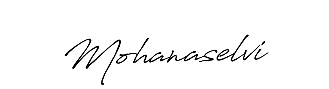 Make a beautiful signature design for name Mohanaselvi. With this signature (Antro_Vectra_Bolder) style, you can create a handwritten signature for free. Mohanaselvi signature style 7 images and pictures png