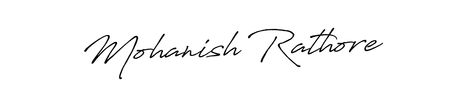 Make a beautiful signature design for name Mohanish Rathore. With this signature (Antro_Vectra_Bolder) style, you can create a handwritten signature for free. Mohanish Rathore signature style 7 images and pictures png