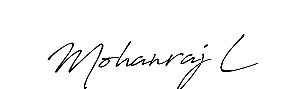 It looks lik you need a new signature style for name Mohanraj L. Design unique handwritten (Antro_Vectra_Bolder) signature with our free signature maker in just a few clicks. Mohanraj L signature style 7 images and pictures png