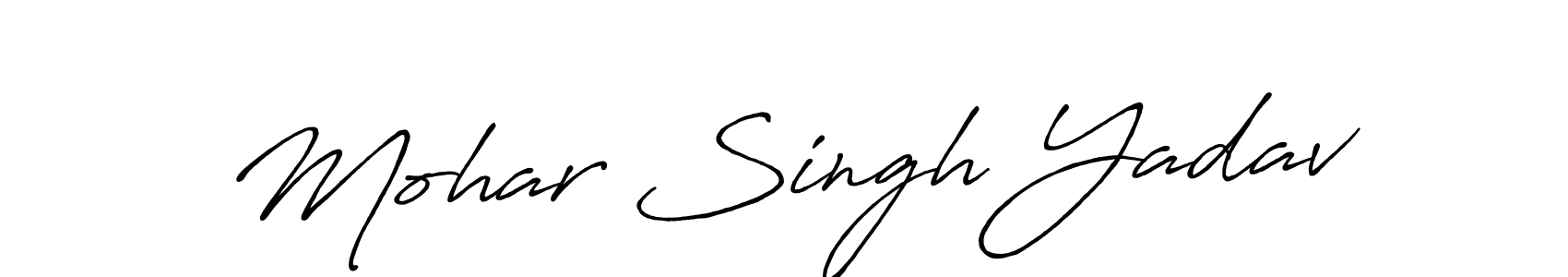 Design your own signature with our free online signature maker. With this signature software, you can create a handwritten (Antro_Vectra_Bolder) signature for name Mohar Singh Yadav. Mohar Singh Yadav signature style 7 images and pictures png