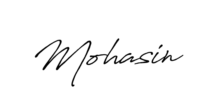 Mohasin stylish signature style. Best Handwritten Sign (Antro_Vectra_Bolder) for my name. Handwritten Signature Collection Ideas for my name Mohasin. Mohasin signature style 7 images and pictures png