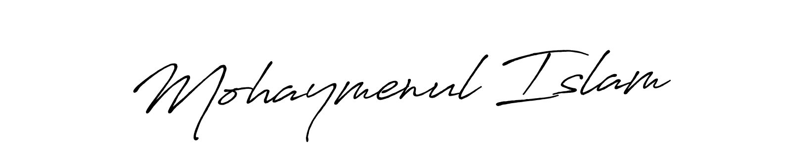 Use a signature maker to create a handwritten signature online. With this signature software, you can design (Antro_Vectra_Bolder) your own signature for name Mohaymenul Islam. Mohaymenul Islam signature style 7 images and pictures png
