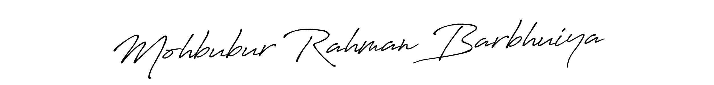 Design your own signature with our free online signature maker. With this signature software, you can create a handwritten (Antro_Vectra_Bolder) signature for name Mohbubur Rahman Barbhuiya. Mohbubur Rahman Barbhuiya signature style 7 images and pictures png