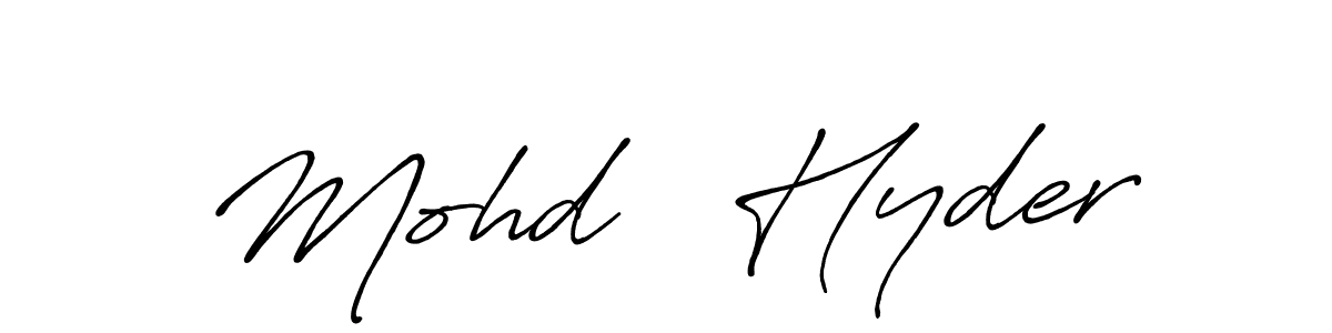Also we have Mohd   Hyder name is the best signature style. Create professional handwritten signature collection using Antro_Vectra_Bolder autograph style. Mohd   Hyder signature style 7 images and pictures png