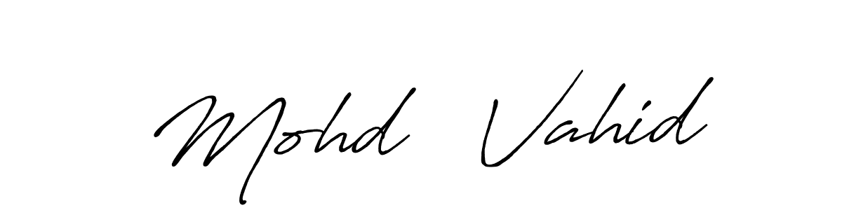 How to make Mohd   Vahid name signature. Use Antro_Vectra_Bolder style for creating short signs online. This is the latest handwritten sign. Mohd   Vahid signature style 7 images and pictures png