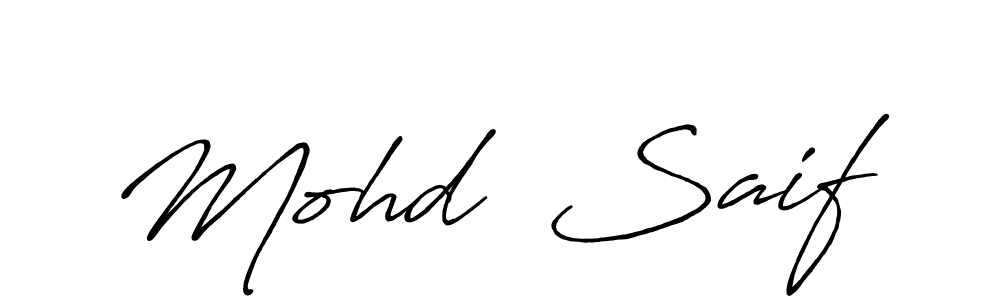 Mohd  Saif stylish signature style. Best Handwritten Sign (Antro_Vectra_Bolder) for my name. Handwritten Signature Collection Ideas for my name Mohd  Saif. Mohd  Saif signature style 7 images and pictures png