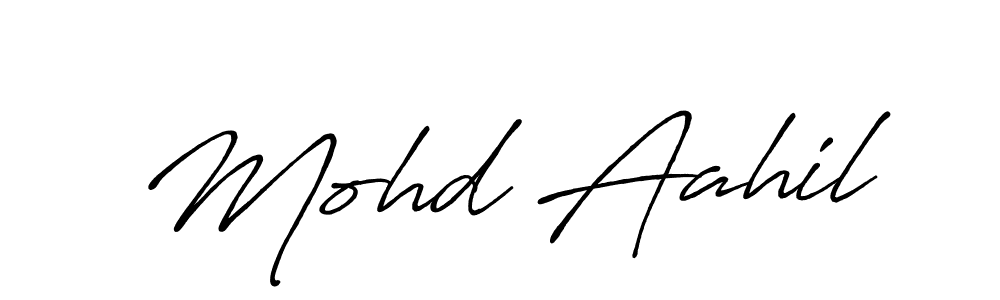 Also we have Mohd Aahil name is the best signature style. Create professional handwritten signature collection using Antro_Vectra_Bolder autograph style. Mohd Aahil signature style 7 images and pictures png