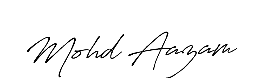 Design your own signature with our free online signature maker. With this signature software, you can create a handwritten (Antro_Vectra_Bolder) signature for name Mohd Aazam. Mohd Aazam signature style 7 images and pictures png