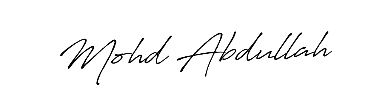 Create a beautiful signature design for name Mohd Abdullah. With this signature (Antro_Vectra_Bolder) fonts, you can make a handwritten signature for free. Mohd Abdullah signature style 7 images and pictures png