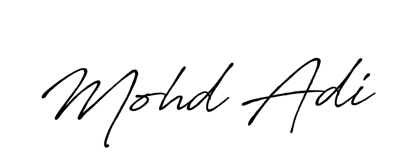 Design your own signature with our free online signature maker. With this signature software, you can create a handwritten (Antro_Vectra_Bolder) signature for name Mohd Adi. Mohd Adi signature style 7 images and pictures png